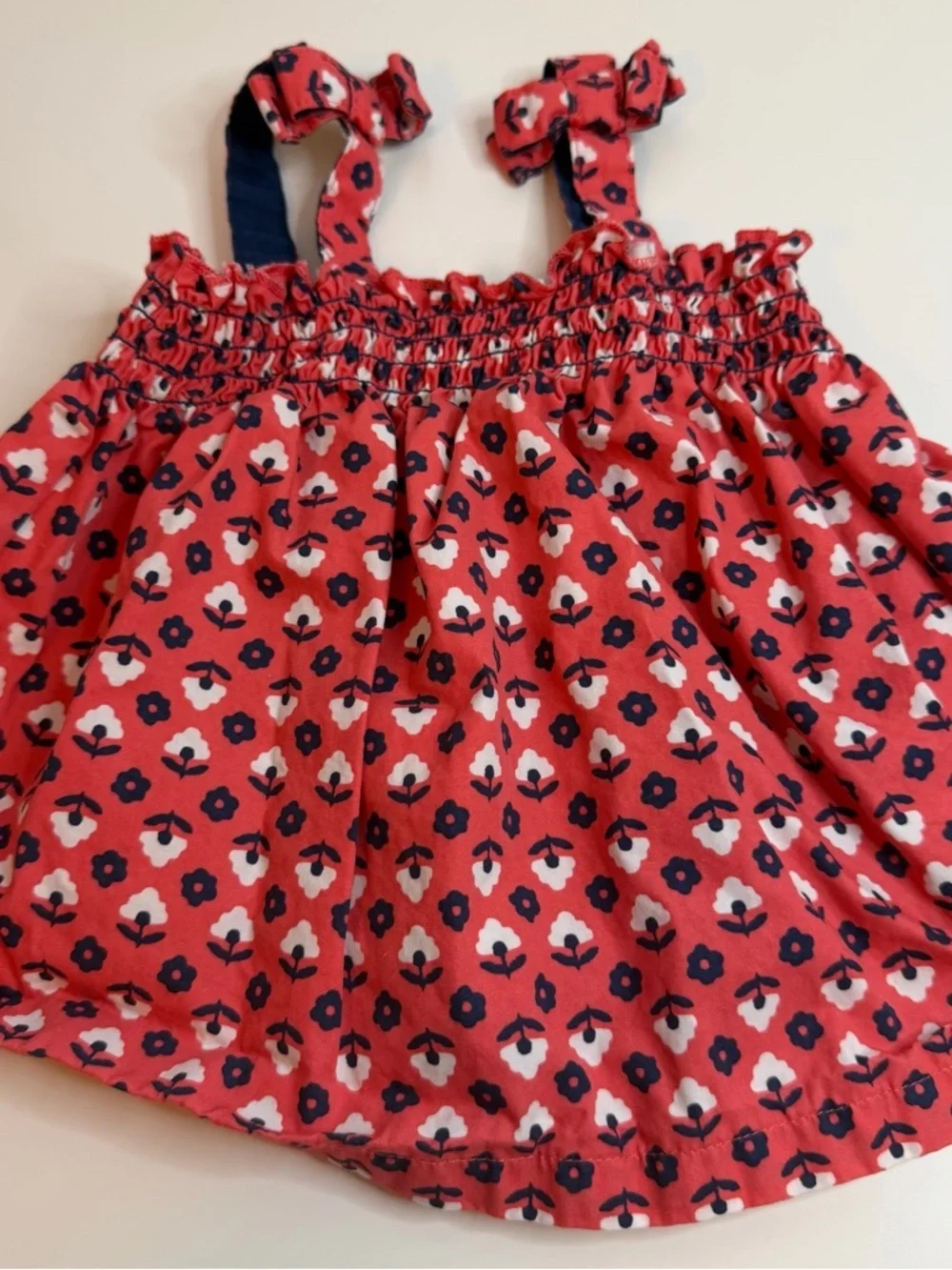 Carter's Floral Tank Top and Navy Bloomers Set